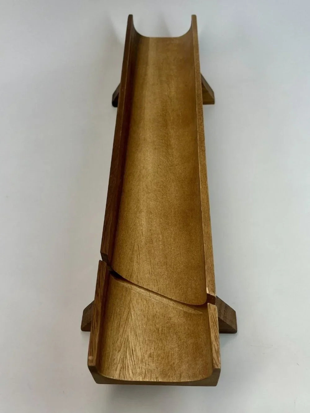 Vintage Kalmar French Baguette Bread Holder Slicing Cutting Board Teak MCM